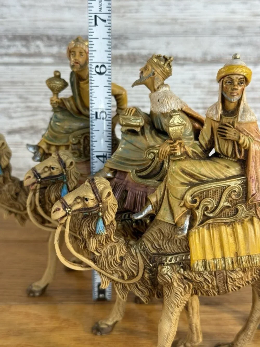 Vintage 1983 Fontanini Three Wisemen Riding Camels 6.5